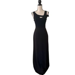 Donna Mizani Black Maxi Sheath Dress Size M Whimsygoth, Minimalist